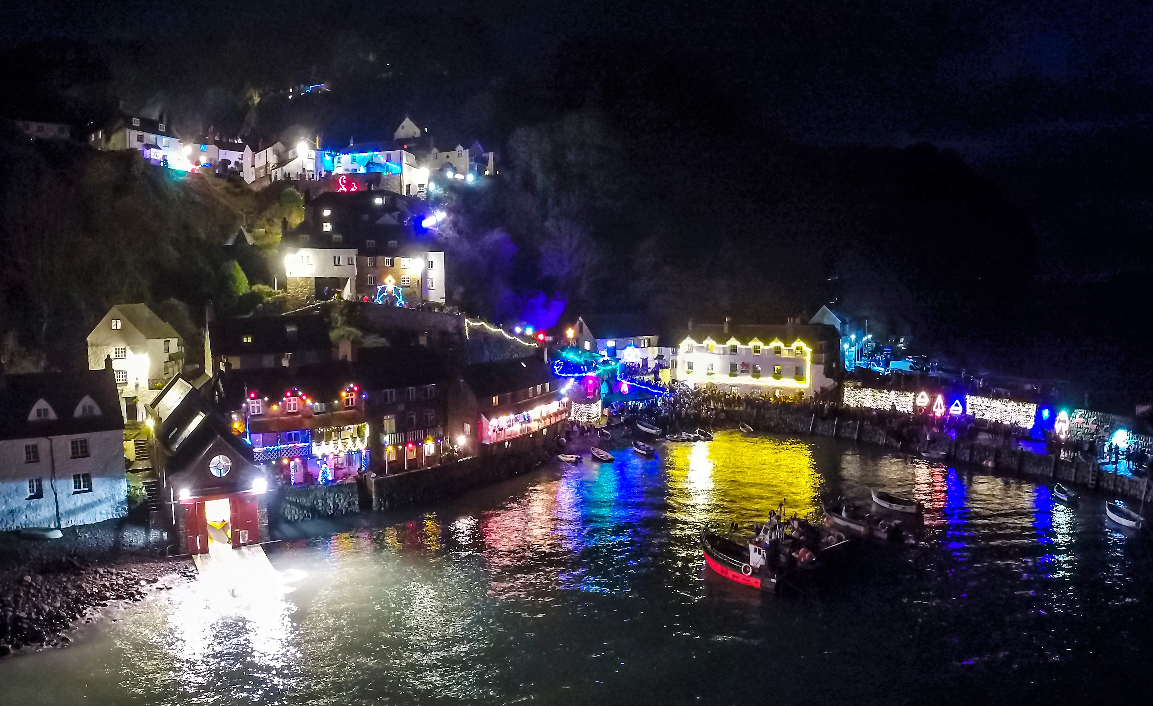 Clovelly Christmas Lights (in aid of the RNLI) & Mortehoe